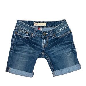 BKE denim Starlight stretch cut off shorts size 24